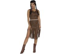 FIESTAS GUIRCA Princesa Nativa Americana Disfraz para Mujer - Sexy Warrior Disfraz para Mujer Talla S 36-38