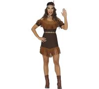 Fiestas Guirca Disfraz India Adulta 88558 - Vestido y cinturón Talla 42-44 L Marrón