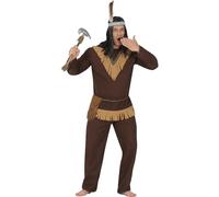 FIESTAS GUIRCA Disfraz de indio para hombre, disfraz de guerrero, talla M 48-50