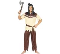 FIESTAS GUIRCA | Disfraz de Indio Adulto (54-56/XL) - Camisa, Cinta de Cabeza, Cinturón y Pantalón - Disfraces de Nativos Americanos para Halloween, Carnaval y Fiestas de Disfraces - Hombre