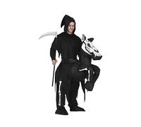 FIESTAS GUIRCA Disfraz de Jinete del Apocalipsis - Túnica y Caballo Hinchable con Ventilador para Hombre Adulto Talla L 52-54