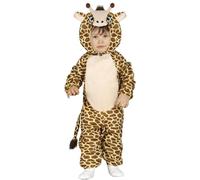 FIESTAS GUIRCA | Disfraz de Jirafa Baby (18-24/Meses) - Capucha, Cola y Mono - Disfraces de Animales para Bebés Unisex - Ideal para Halloween, Carnaval y Fiestas de Disfraces - Marrón y Beige
