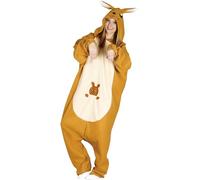 FIESTAS GUIRCA | Disfraz de Kigurumimi Canguro Adulto Unisex (42-44/L) - Mono con Capucha y Cola - Disfraces de Animales para Carnaval, Fiestas Temáticas, Halloween, Cosplay, Despedidas - Marrón