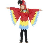 FIESTAS GUIRCA | Disfraz de Loro Infantil (5-6 Años) - Vestido, Capucha y Alas - Disfraces de Animales para Halloween, Carnaval y Fiestas de Disfraces - Ideal para Niños y Niñas - Multicolor