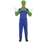 FIESTAS GUIRCA Disfraz de Maquinista - Gorro Verde y Mono Fontanero para Hombre Adulto Talla L 52-54