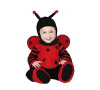 FIESTAS GUIRCA | Disfraz de Mariquita Baby (12-18/Meses) - Incluye Alas, Capucha, Mono y Pies - Disfraces Infantiles para Halloween, Carnaval y Fiestas de Animales - Unisex - Negro y Rojo