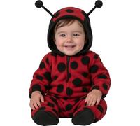 Fiestas Guirca - Disfraz infantil Mariquita Baby 88399 Mono y capucha Unisex 12 meses Rojo/Negro
