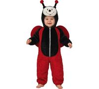 FIESTAS GUIRCA | Disfraz de Mariquita Baby (12-18 Meses) - Mono, Capucha y Alas - Disfraces de Insectos para Bebés Unisex - Ideal para Halloween, Carnaval y Fiestas de Disfraces - Negro y Rojo