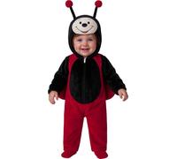 FIESTAS GUIRCA | Disfraz de Mariquita Baby (12-18 Meses) - Mono, Capucha y Alas - Disfraces de Insectos para Bebés Unisex - Ideal para Halloween, Carnaval y Fiestas de Disfraces - Negro y Rojo