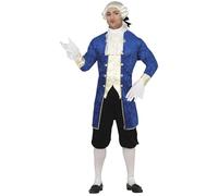 FIESTAS GUIRCA | Disfraz de Marqués Adulto (54-56/XL) - Casaca, Pantalón y Pechera - Traje de Época para Fiestas de Disfraces, Carnaval y Halloween - Ideal para Hombres - Azul