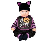 FIESTAS GUIRCA Disfraz de Mi Primer Halloween para Bebé Niño o Niña - Disfraz Halloween de Bebé Murciélago 12-18 Meses