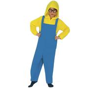 FIESTAS GUIRCA | Disfraz de Minero Infantil (10-12/Años) - Capucha y Mono - Disfraces de Trabajador, Constructor y Aventurero para Halloween y Carnaval - Ideal para Niños - Azul y Amarillo