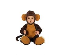 FIESTAS GUIRCA | Disfraz de Monito Bebé (12-18/Meses) - Incluye Cola, Gorro, Mono y Pies - Disfraces de Animales para Fiestas Infantiles, Carnaval y Halloween - Ideal para Bebés Unisex - Marrón