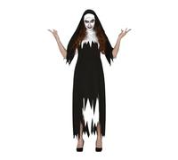 FIESTAS GUIRCA | Disfraz de Monja para Mujer (44-46/XL) - Vestido y Cofia - Disfraces Religiosos para Halloween, Carnaval y Fiestas de Disfraces - Ideal para Adultas - Negro y Blanco