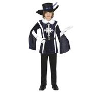 Fiestas Guirca – Disfraz Mosquetero Niño – Azul y blanco con sombrero – 10-12 años