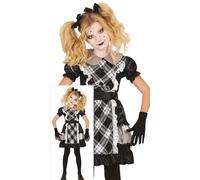 FIESTAS GUIRCA Disfraz de Muñeca de Porcelana para Niña - Disfraz de Muñeca de Terror Aterradora - Disfraces de Halloween para Niñas de 7 a 9 Años