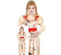 FIESTAS GUIRCA Disfraz de Muñeca Diabólica Asesina para Niña - Muñeca Vintage de Terror - Disfraces de Halloween para Niñas de 5 a 6 Años