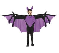 FIESTAS GUIRCA Disfraz de Murciélago Super Alas Negro y Morado para Niños de 7-9 Años