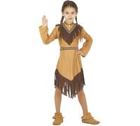 FIESTAS GUIRCA Disfraz de nativo americano para niña de 10 a 12 años