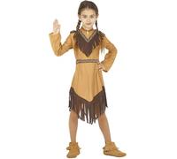 FIESTAS GUIRCA Disfraz de Nativo Americano para niña de 3 a 4 años