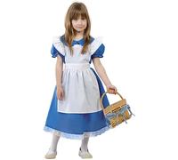 Fiestas Guirca Disfraz sirvienta victoriana azul para niña 7 a 9 años