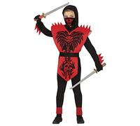 FIESTAS GUIRCA Disfraz de Ninja Cobra Guerrero Rojo - Disfraz Halloween Niño 3-4 Años