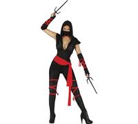 FIESTAS GUIRCA Disfraz de Ninja Sexy Mujer - Disfraz de Guerrera Negra para Mujer Talla L 42-44