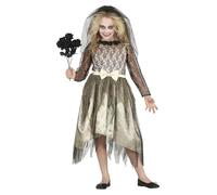 FIESTAS GUIRCA Disfraz de Novia Fantasma - Vestido de Novia y Velo para Niñas de 10-12 Años