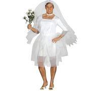 FIESTAS GUIRCA | Disfraz de Novia para Hombre Adulto (48-50/M) - Vestido y Velo - Ideal para Despedida de Soltero, Bachelor Party y Fiestas de Disfraces - Divertido y Original - Blanco