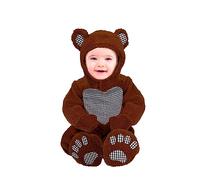 FIESTAS GUIRCA Disfraz de Osito de peluche para bebé - Disfraz de oso pardo para niña o niño con guantes y patucos de 12 a 18 meses