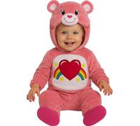 FIESTAS GUIRCA Disfraz de Oso Arcoíris - Mono Rosa con Corazón y Capucha Osito para Bebé de 18-24 Meses