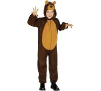 FIESTAS GUIRCA | Disfraz de Oso Infantil (5-6/Años) - Capucha, Cola y Mono - Disfraces de Animales para Halloween, Carnaval y Fiestas de Disfraces - Ideal para Niños - Marrón
