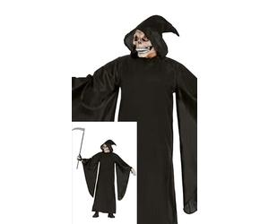 FIESTAS GUIRCA Disfraz de Parca Despiadada para Hombre - Disfraz de Muerte Negra - Disfraces de Halloween para Hombre Adulto Talla L