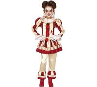 FIESTAS GUIRCA Disfraz de payasa sanguinaria niña - Talla 7-9 años
