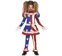FIESTAS GUIRCA Disfraz de Payaso Americano Malvado de los EE.UU. - Disfraz Niña Halloween 5-6 Años