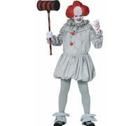 FIESTAS GUIRCA | Disfraz de Payaso Asesino (14-16 Años) - Túnica, Collar y Cubrebotas - Disfraces de Terror y Clowns para Halloween, Carnaval y Fiestas de Disfraces - Ideal para Adolescentes