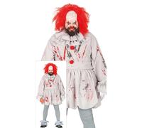 Fiestas Guirca Disfraz de Payaso Asesino para Hombre, gris, Talla XL