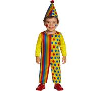 FIESTAS GUIRCA | Disfraz de Payaso Baby (12-18/Meses) - Incluye Gorro y Mono - Disfraces de Circo y Comedia para Halloween, Carnaval y Fiestas Infantiles - Ideal para Bebés Unisex - Multicolor