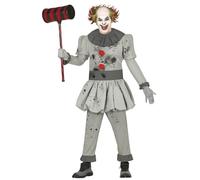 Fiestas Guirca Disfraz Payaso Malvado - Camiseta, Cinturón, Cuello, Falda y Pantalón - L