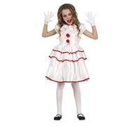 FIESTAS GUIRCA Disfraz de Payaso - Vestido Blanco con Cuello para Niñas de 5-6 Años