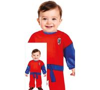 FIESTAS GUIRCA Disfraz de Pequeño luchador para bebé - Disfraz de Guerrero Manga Rojo y Azul para bebé - Disfraz de Karate Anime para niño pequeño - Bebé niño de 18 a 24 Meses