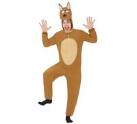 FIESTAS GUIRCA | Disfraz de Perro Marrón para Adulto (48-50/M) - Capucha, Cola y Mono - Disfraces de Animales para Halloween, Carnaval y Fiestas de Disfraces - Ideal para Hombres - Marrón