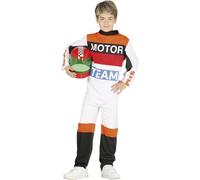 FIESTAS GUIRCA | Disfraz de Piloto de Motos Infantil (10-12 Años) - Mono de Carreras - Disfraces de Deportes y Automovilismo para Fiestas de Disfraces - Ideal para Niños - Blanco y Multicolor