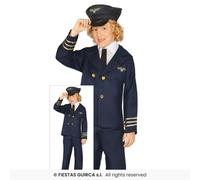 Fiestas Guirca Disfraz De Piloto Elegante Para Niños, Capitán, 3-12 Años