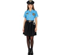 FIESTAS GUIRCA | Disfraz de Policía Azul para Mujer (42-44/L) - Incluye Gorro, Camisa, Falda y Cinturón - Ideal para Fiestas de Disfraces, Carnaval y Celebraciones de Policías - Adulto - Azul y Negro