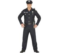 FIESTAS GUIRCA Disfraz de Policía Hombre Adulto Talla L 52-54