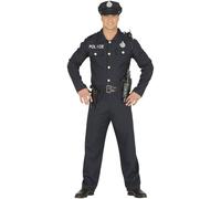 Fiestas Guirca Disfraz de Policía Hombre Adulto Talla M 48-50
