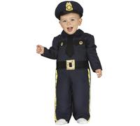 FIESTAS GUIRCA | Disfraz de Policía Niño - Gorra y Mono - Disfraces de Agente para Halloween, Carnaval y Fiestas de Disfraces - Ideal para Niños Pequeños