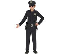 FIESTAS GUIRCA Disfraz de Policía Niño - Uniforme de Policía con Gorro de Policía Niño 10-12 años