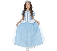 FIESTAS GUIRCA Disfraz de Princesa Celestial Niña - Reina de las Nieves Azul Disfraz Infantil Niña 7-9 años